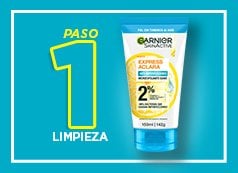 Paso 1 rutina anti-imperfecciones: Limpiador Express Aclara Garnier