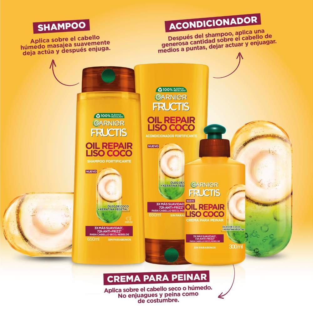 Fructis Liso Coco Gama Completa