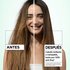 Antes y después de utilizar Spray para pelo liso Garnier Fructis Liso Diamante