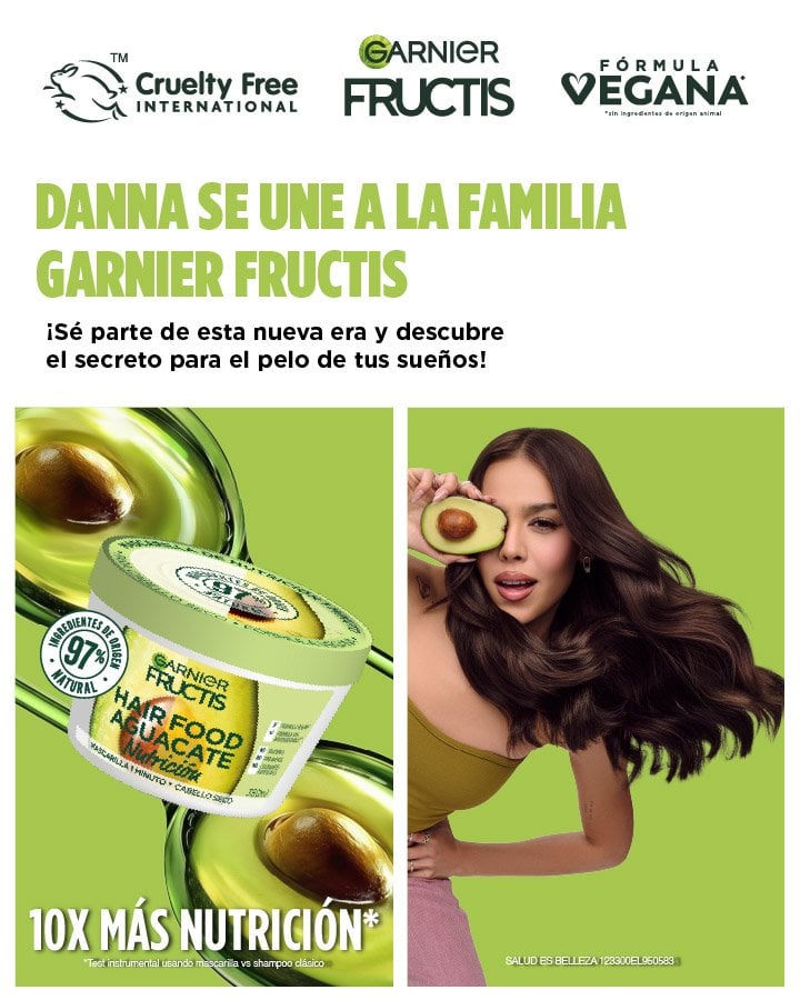  GARNIER, GARNIER FRUCTIS, GARNIER FRUCTIS HAIR FOOD, HAIR FOOD, MASCARILLA  DE CABELLO, MASCARILLA 3 USOS EN 1, MASCARILLA HAIR FOOD, TRATAMIENTO DE CABELLO, RUTINA HAIR FOOD, DANNA, DANNA PAOLA ​