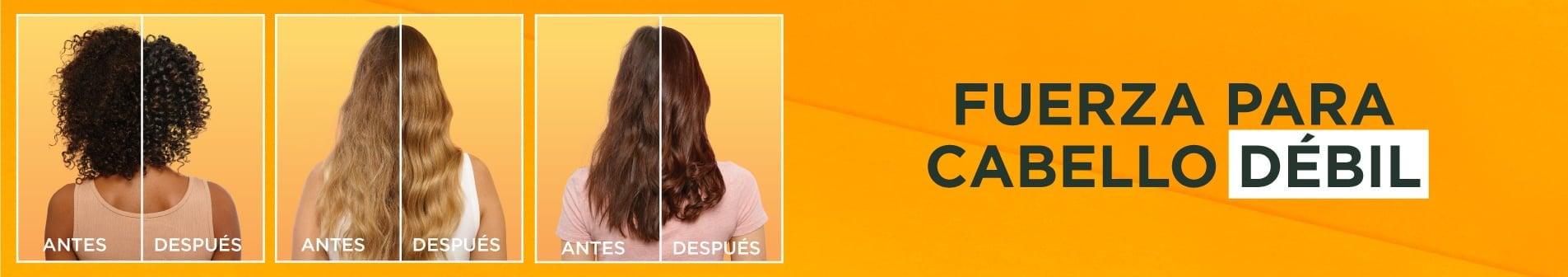 Antes y después en la restauración del cabello débil