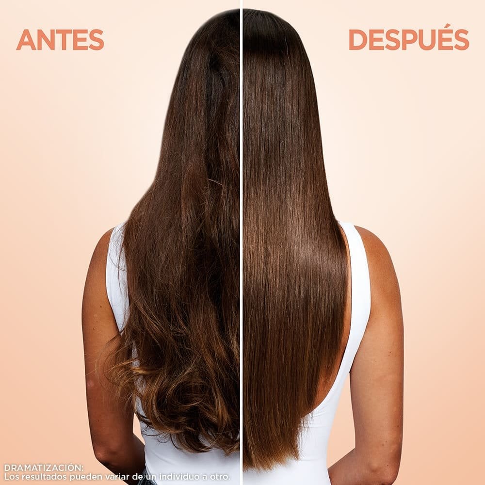 Antes y despues de quitar la grasa del cabello