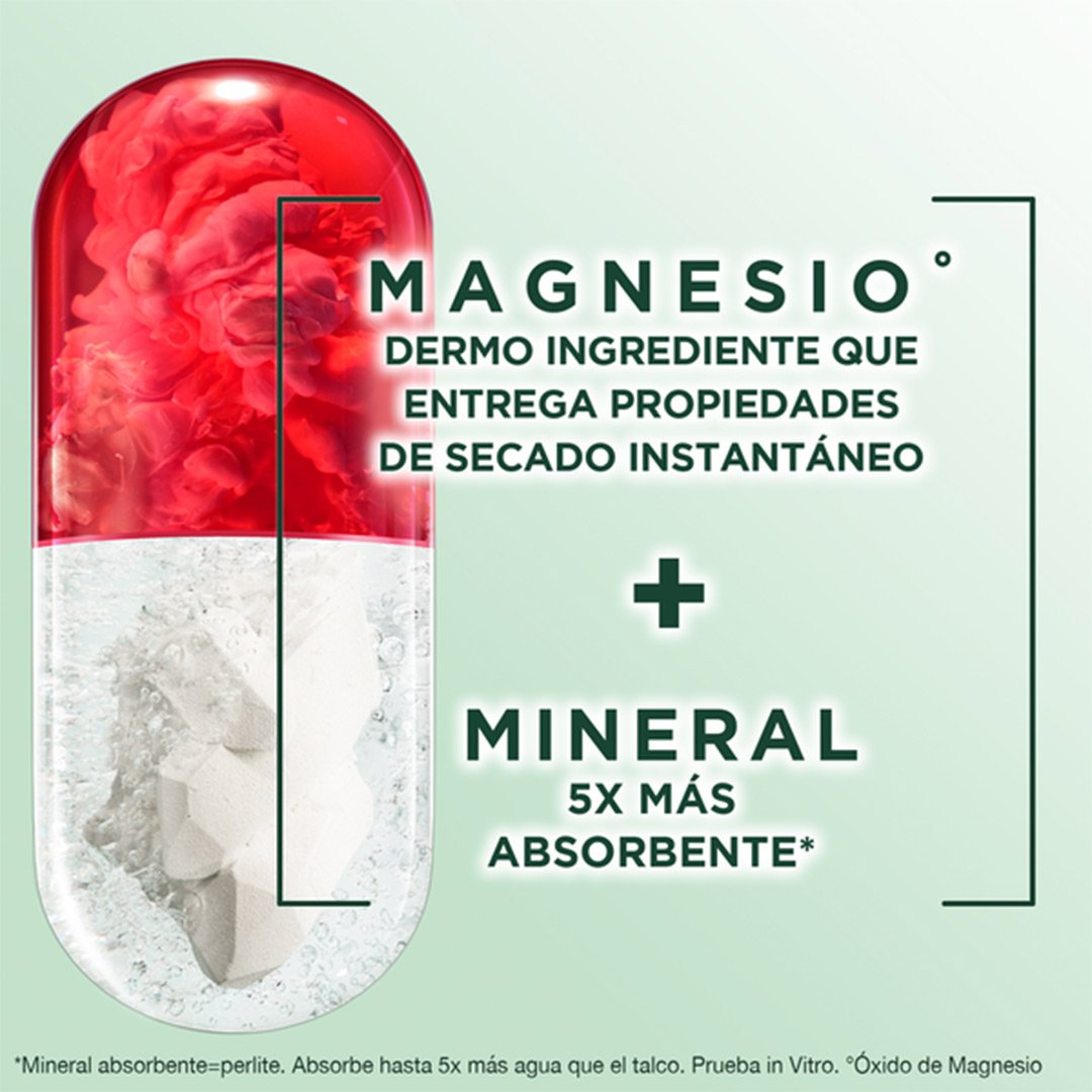 Garnier Obao Dermoeficacia Roll On  Magnesio Beneficios Protección Extra Seco Secado Instantáneo Dermoingrediente