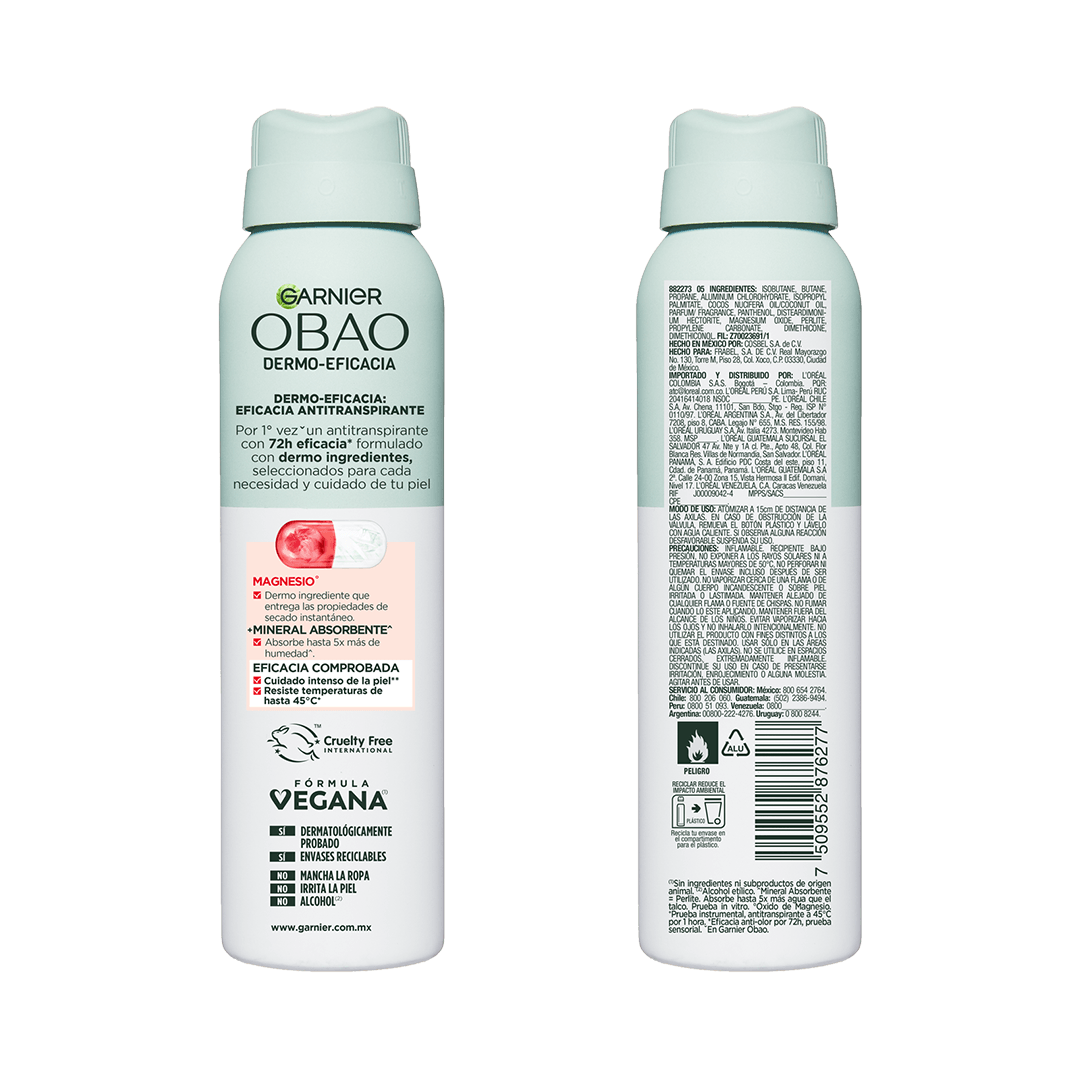 Garnier Obao Dermoeficacia Aerosol Magnesio Back Shot