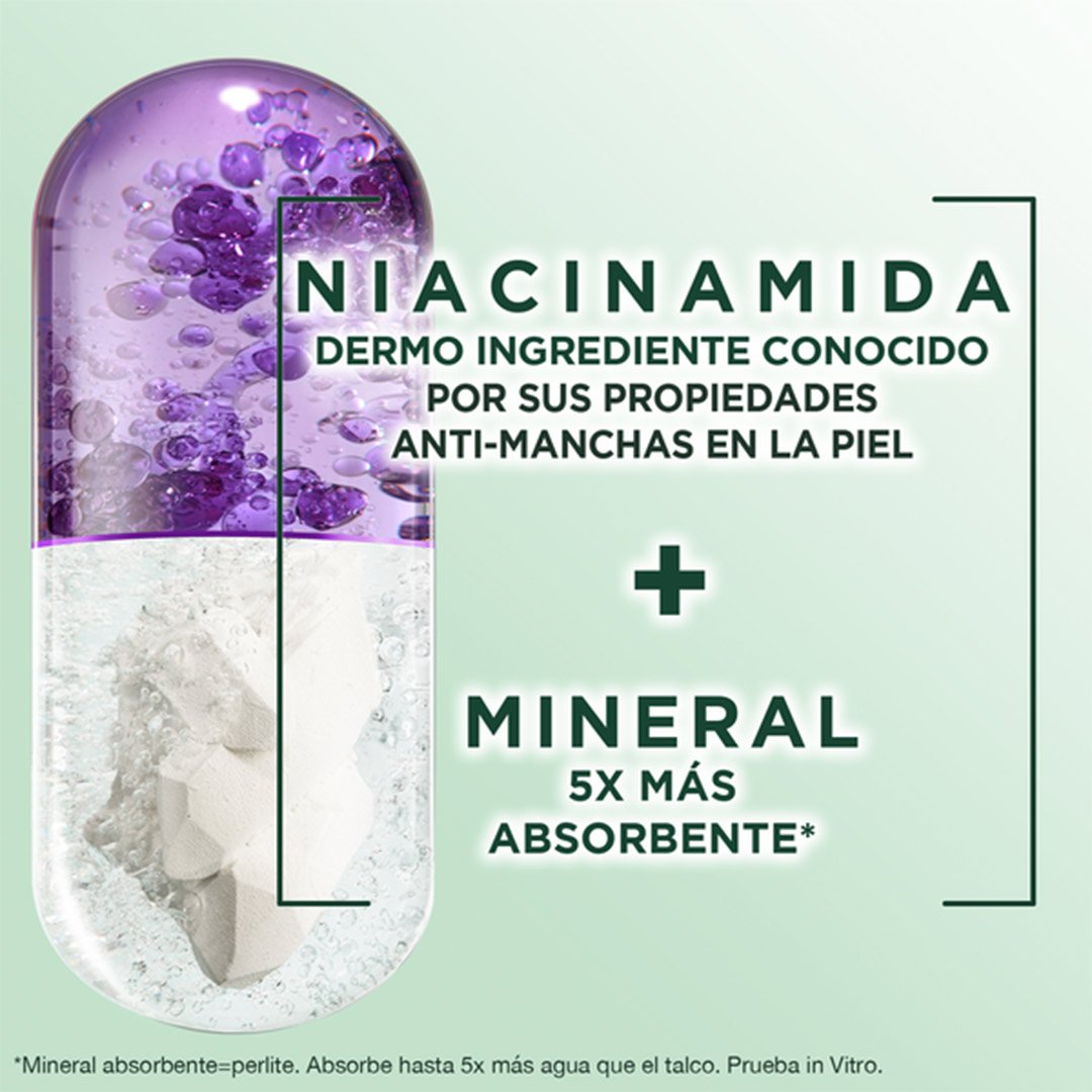 Garnier Obao Dermoeficacia Roll On  Niacinamida Beneficios Protección Invisible Anti Manchas Dermoingrediente