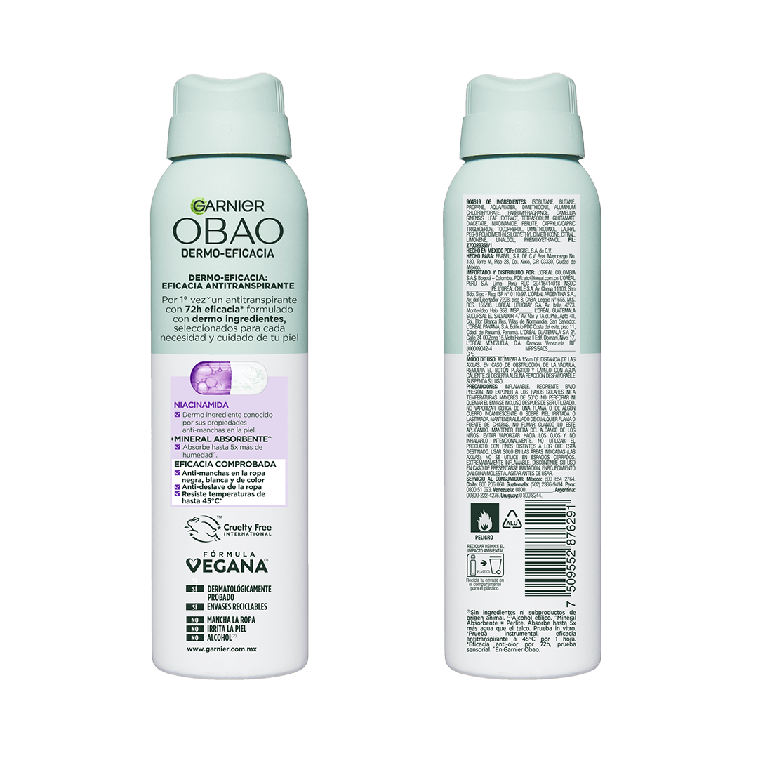 Garnier Obao Dermoeficacia Aerosol Niacinamida Back Shot