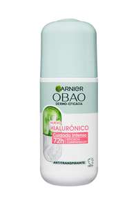 Garnier Obao Dermoeficacia Roll On Hialurónico Cuidado Intenso Antitranspirante Eficacia Vegano Crueltyfree Sin Alcohol No irrita la piel Front Shot