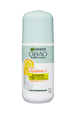Garnier Obao Dermoeficacia Roll On Vitamina C Aclarante Antitranspirante Eficacia Vegano Cruelty free Sin Alcohol No irrita la piel Front Shot