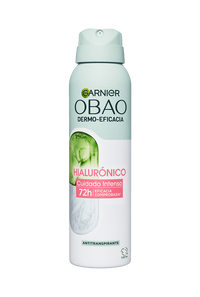 Garnier Obao Dermoeficacia Aerosol Hialurónico Cuidado Intenso Antitranspirante Eficacia Vegano Crueltyfree Sin Alcohol No irrita la piel Front Shot