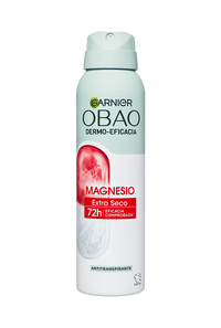Garnier Obao Dermoeficacia Aerosol Magnesio Extra seco Antitranspirante Eficacia Vegano Cruelty free Sin Alcohol No irrita la piel Front Shot