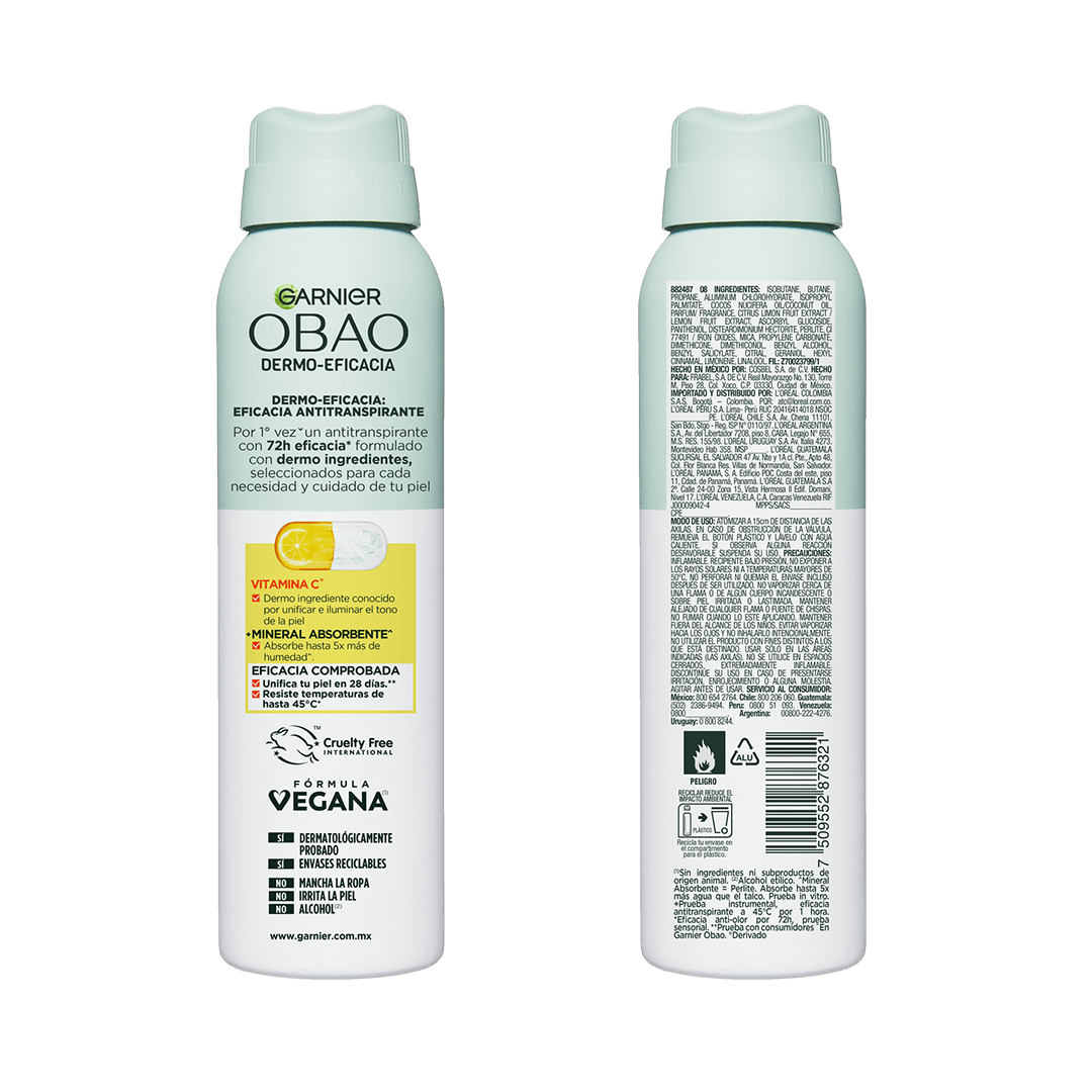 Garnier Obao Dermoeficacia Aerosol Vitamina C Back Shot