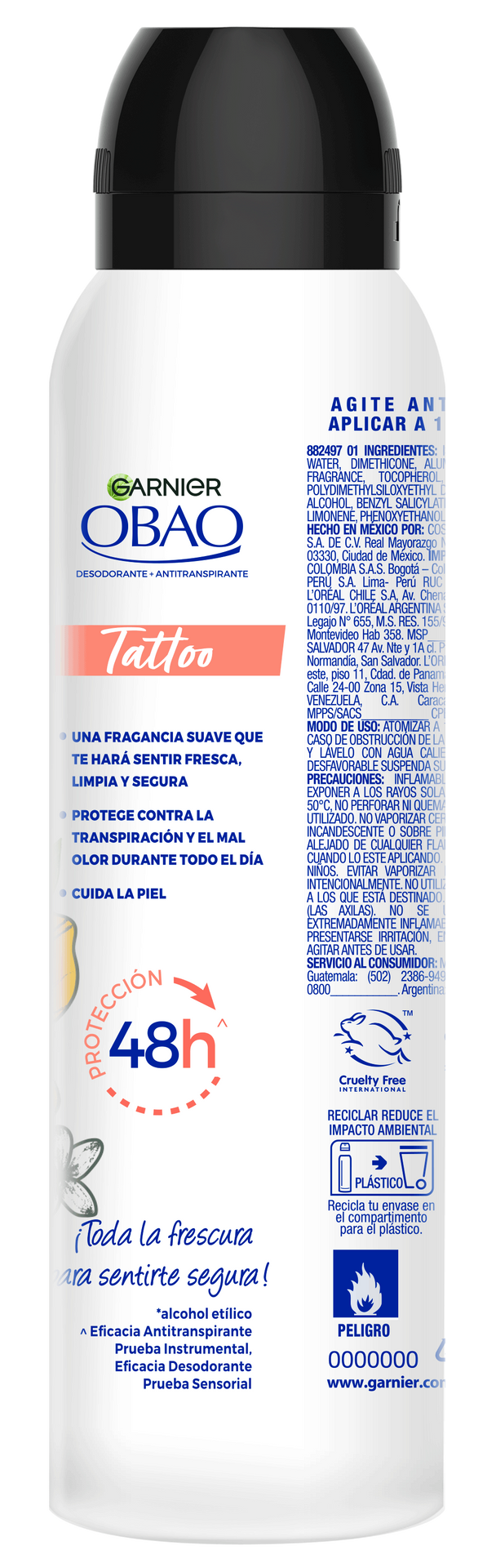 Desodorante en Spray Fresco floral Obao Women Tattoo de Garnier