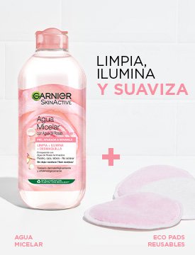 agua micelar rosas garnier