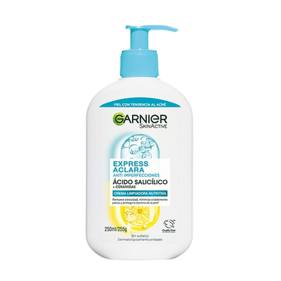 Crema limpiadora Garnier Express Aclara con Ácido Salicílico