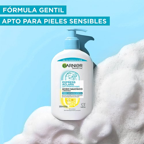 Garnier Limpiador Crema Hidratante Anti Imperfecciones fórmula