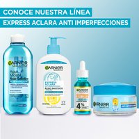 Gama completa Garnier Anti Imperfecciones con ácido salicílico: agua micelar, limpiador, sérum y gel hidratante.