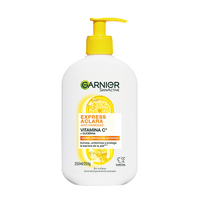 Gel limpiador Garnier Express Aclara con vitamina C y glicerina en presentación de 250 ml para piel con manchas