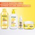 Línea Garnier Express Aclara con vitamina C: agua micelar, limpiadora, sérum y crema hidratante.