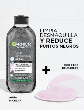 Agua micelar carbón botella presentación