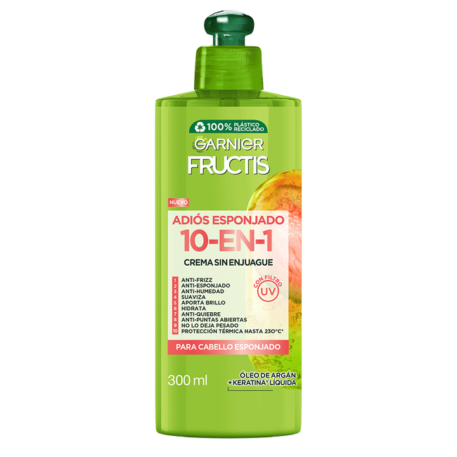 Crema para cabello 10 en 1 Fructis Adiós Esponjado | Garnier