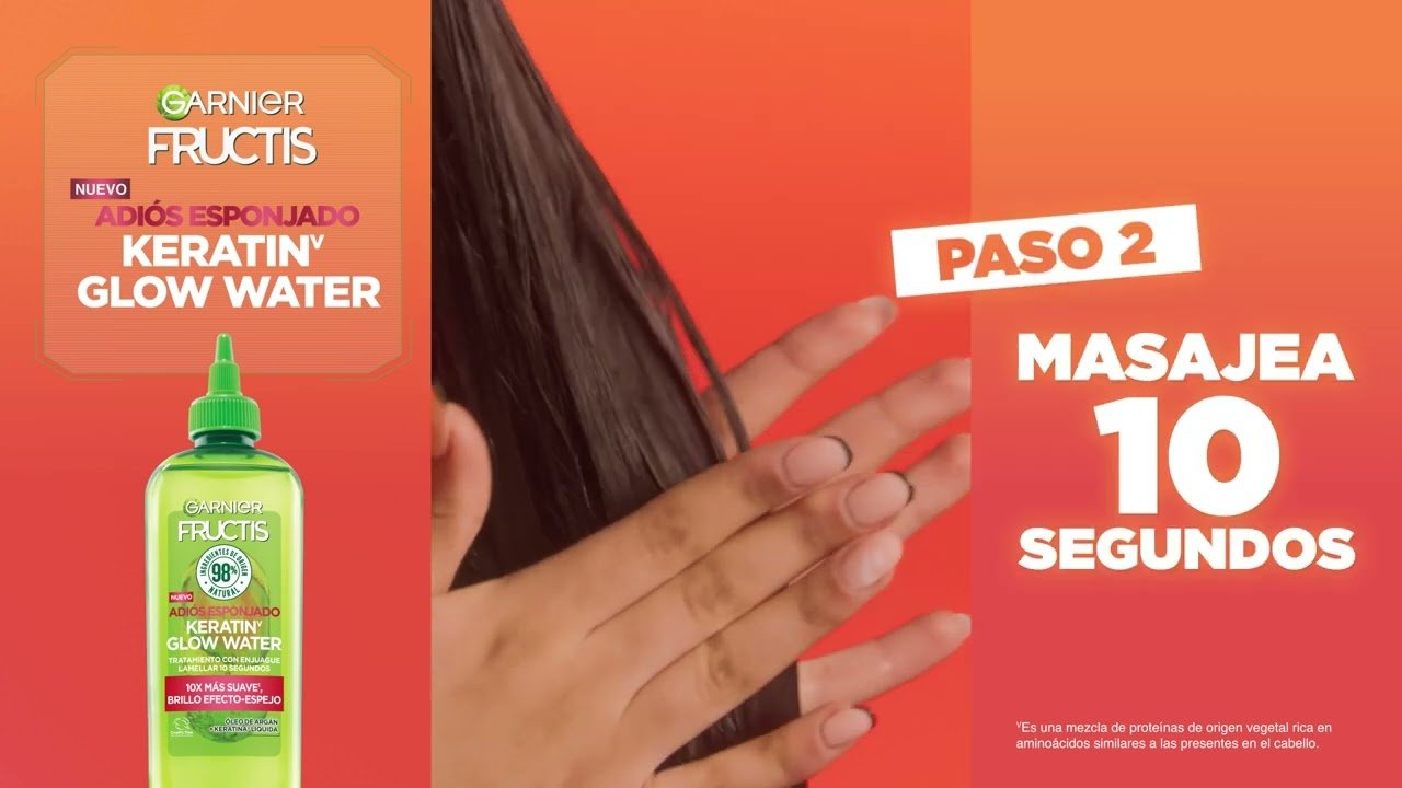 Tratamiento Y Enjuague Keratin Glow Water Fructis Garnier