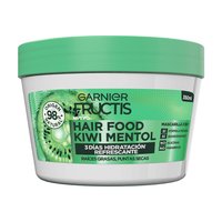 Mejores mascarillas para pelo muy seco con raíces grasas y puntas secas en Chile: Garnier Fructis Kiwi Mentol Hair Food