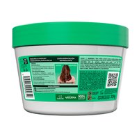 Crema para cabello con kiwi y mentol: Mascarilla Garnier Fructis Hair Food y su etiqueta posterior