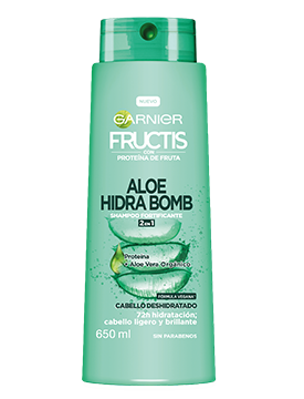 Shampoo 2 en Garnier 1 | Bomb México Aloe Línea Hidra - Fructis