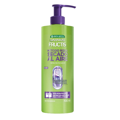 Garnier Fructis Crema Secado Al Aire Método Rizos