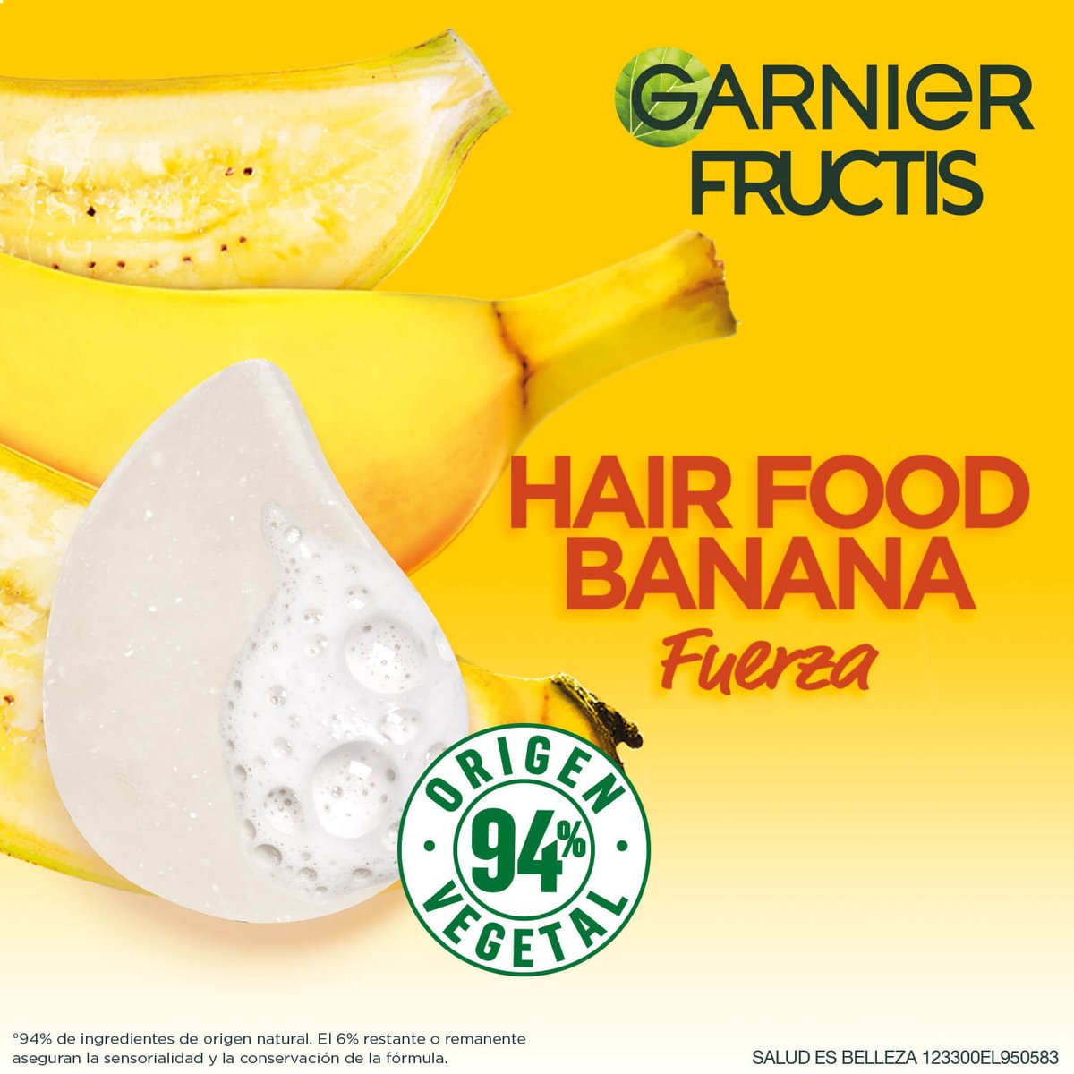 Hair Food Shampoo en Barra Banana Garnier México