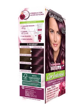 cabello castaño rojizo oscuro garnier