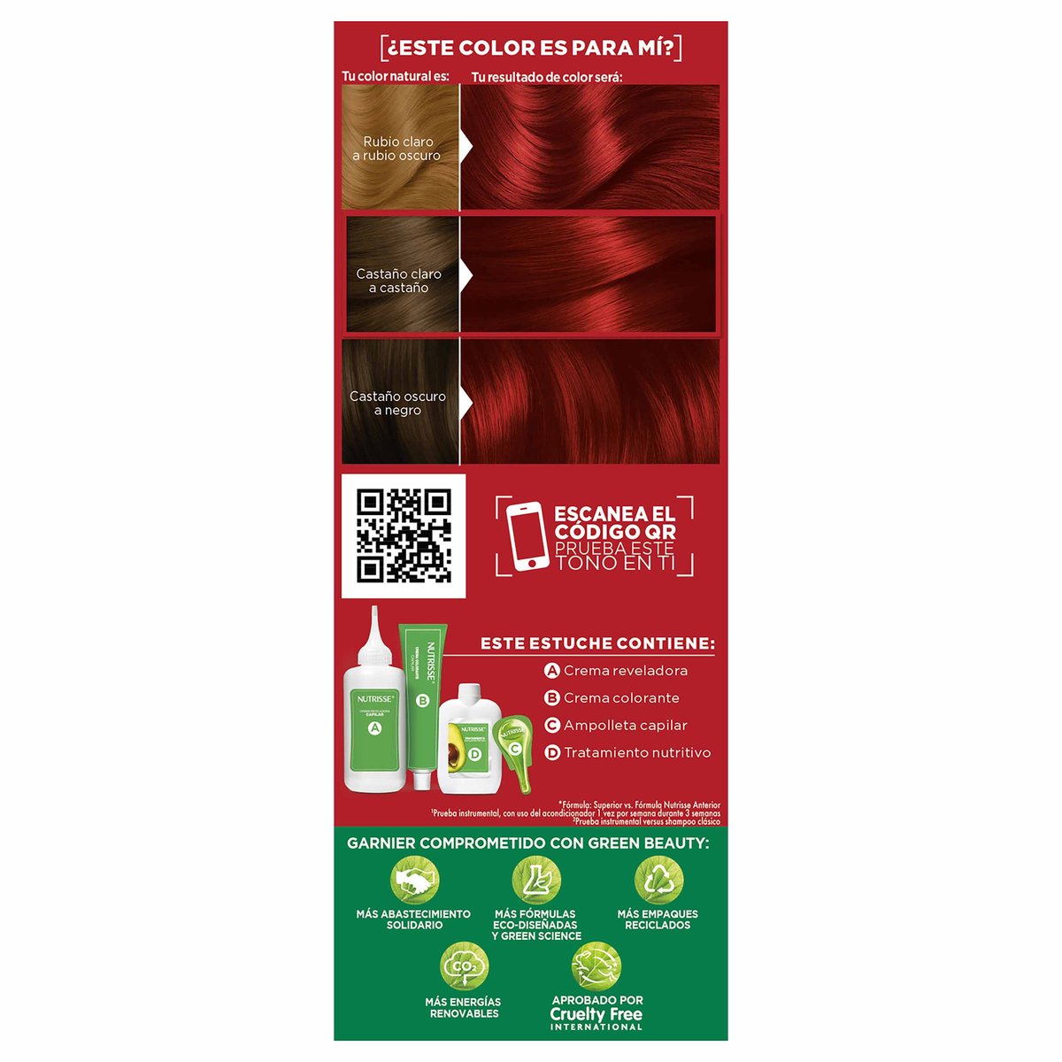 Tinte 6660 Rojo Manzana Nutrisse Coloríssimos Garnier México