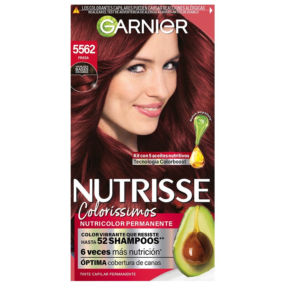 Tinte 5562 Rojo Fresa Nutrisse Coloríssimos | Garnier México