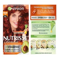 GARNIER NUTRISSE, NUTRISSE, NUTRISSE COLORSÍSSIMOS, COLORACIÓN DE CABELLO, TINTE DE CABELLO, COLOR INTENSO, COLORACIÓN, FÓRMULA VEGANA, CRUELTY FREE, TONO 6646, COBRIZO RUBÍ, COBRIZO