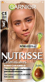 NUTRISSE COLORÍSSIMOS, NUTRISSE COLORACIÓN, NUTRISSE RUBIOS CARAMELO,RUBIO CARAMELO, RUBIO, TINTES CARAMELO, COLORACIÓN EN CASA, NUTRISSE KIT