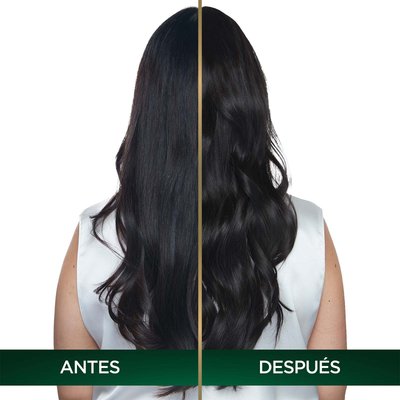 COLORACIÓN SIN AMONIACO NUTRISSE OLEOS TONO 1.0 NEGRO ANTES Y DESPUES