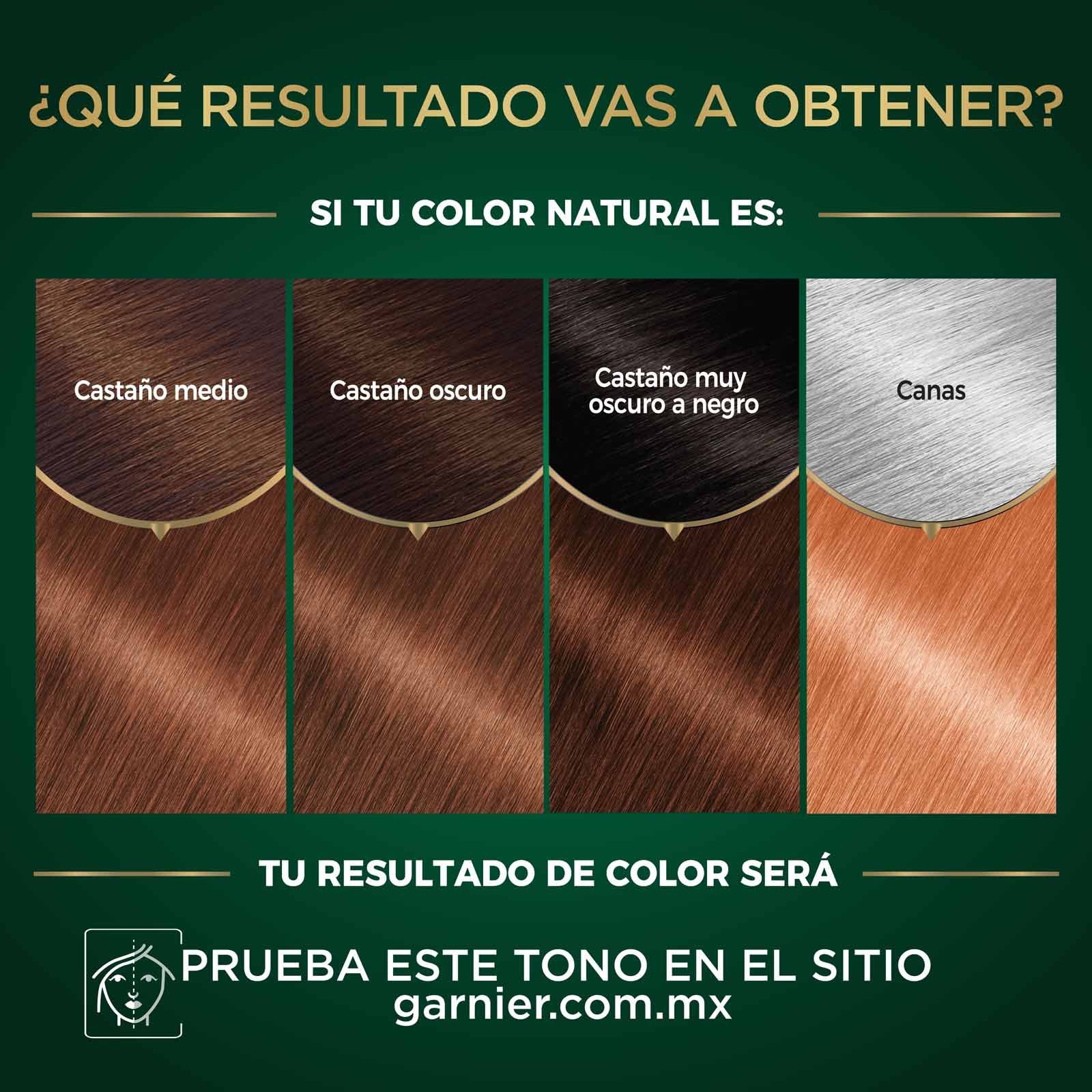 COLORACIÓN SIN AMONIACO NUTRISSE OLEOS TONO 7.35 RUBIO DORADO RESULTADOS A OBTENER