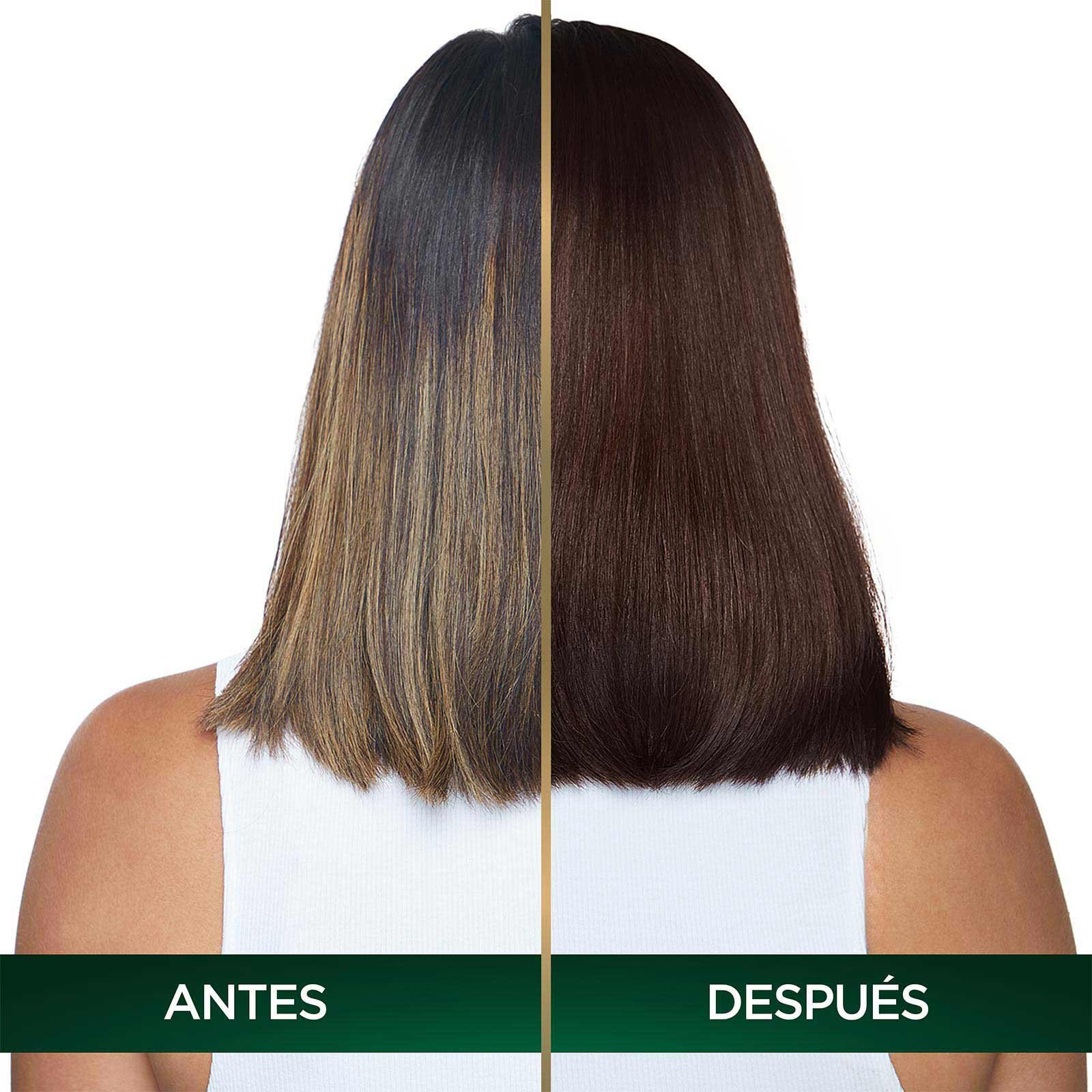 COLORACIÓN SIN AMONIACO NUTRISSE OLEOS TONO 6.7 RUBIO OSCURO CHOCOLATE  ANTES Y DESPUES