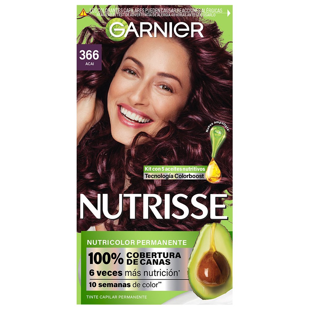 GARNIER, GARNIER NUTRISSE, NUTRISSE, NUTRISSE REGULAR, TINTE PARA CABELLO, COLORACIÓN DE CABELLO, COLORACIÓN NUTRISSE, TINTE EN CASA, TINTE CRUELTY FREE