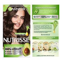 GARNIER NUTRISSE, NUTRISSE, NUTRISSE REGULAR, COLORACIÓN DE CABELLO, TINTE DE CABELLO, COLOR INTENSO, COLORACIÓN, FÓRMULA VEGANA, CRUELTY FREE, TONO 41, CAFÉ DELICIA