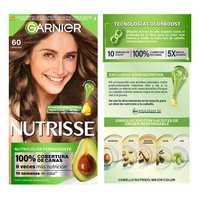 GARNIER NUTRISSE, NUTRISSE, NUTRISSE REGULAR, COLORACIÓN DE CABELLO, TINTE DE CABELLO, COLOR INTENSO, COLORACIÓN, FÓRMULA VEGANA, CRUELTY FREE, TONO 60, CAPUCCINO