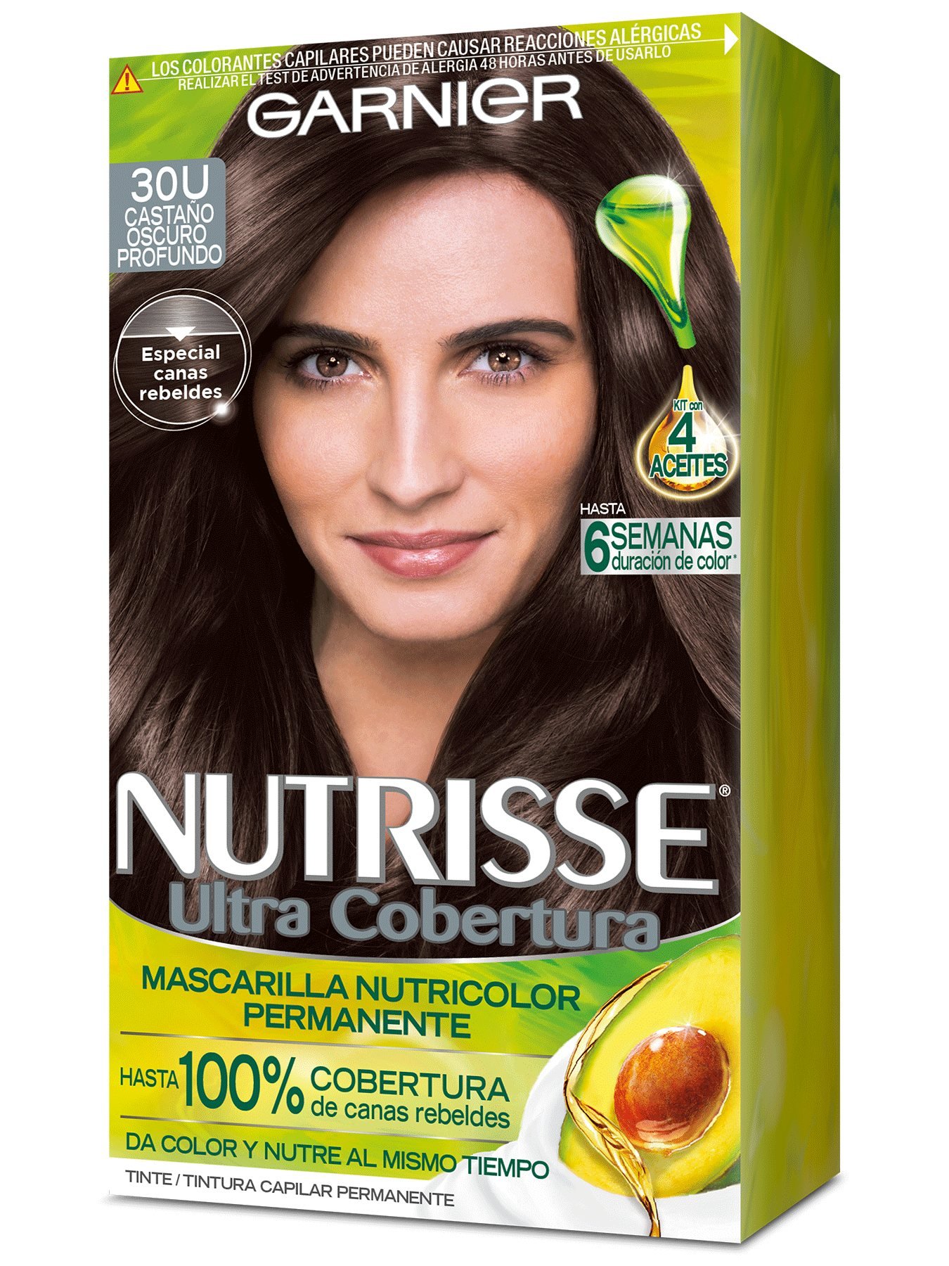 Tinte 30 Castaño Oscuro Profundo Nutrisse Ultra Cobertura